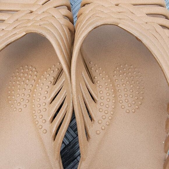 Okabashi Womens Size Large 9.5 to 10.5 Venice Slide Sandals Tan - Picture 5 of 9